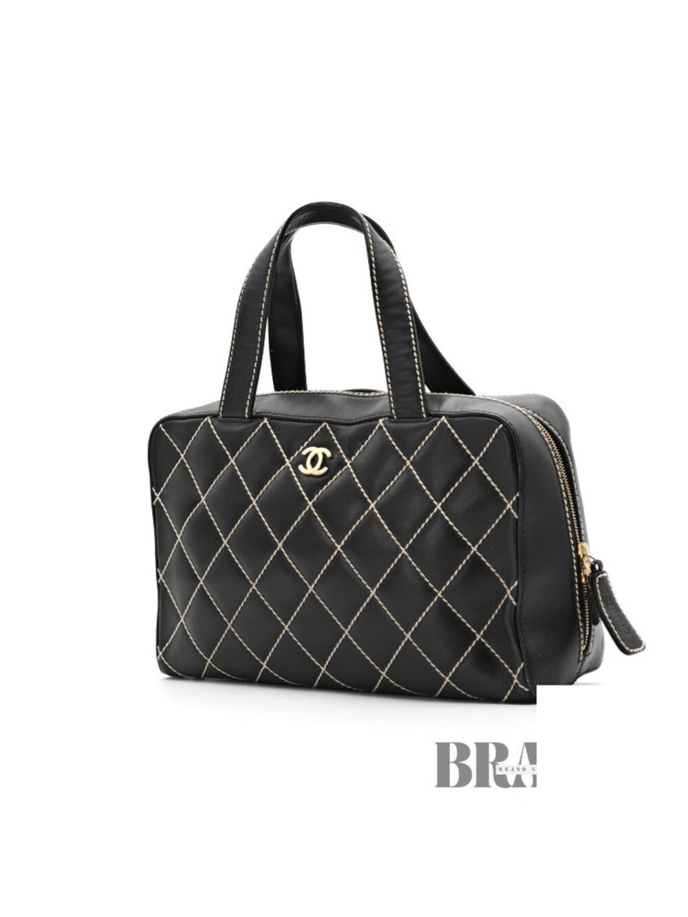 Chanel Wild Stitch Handbag Bag Black
